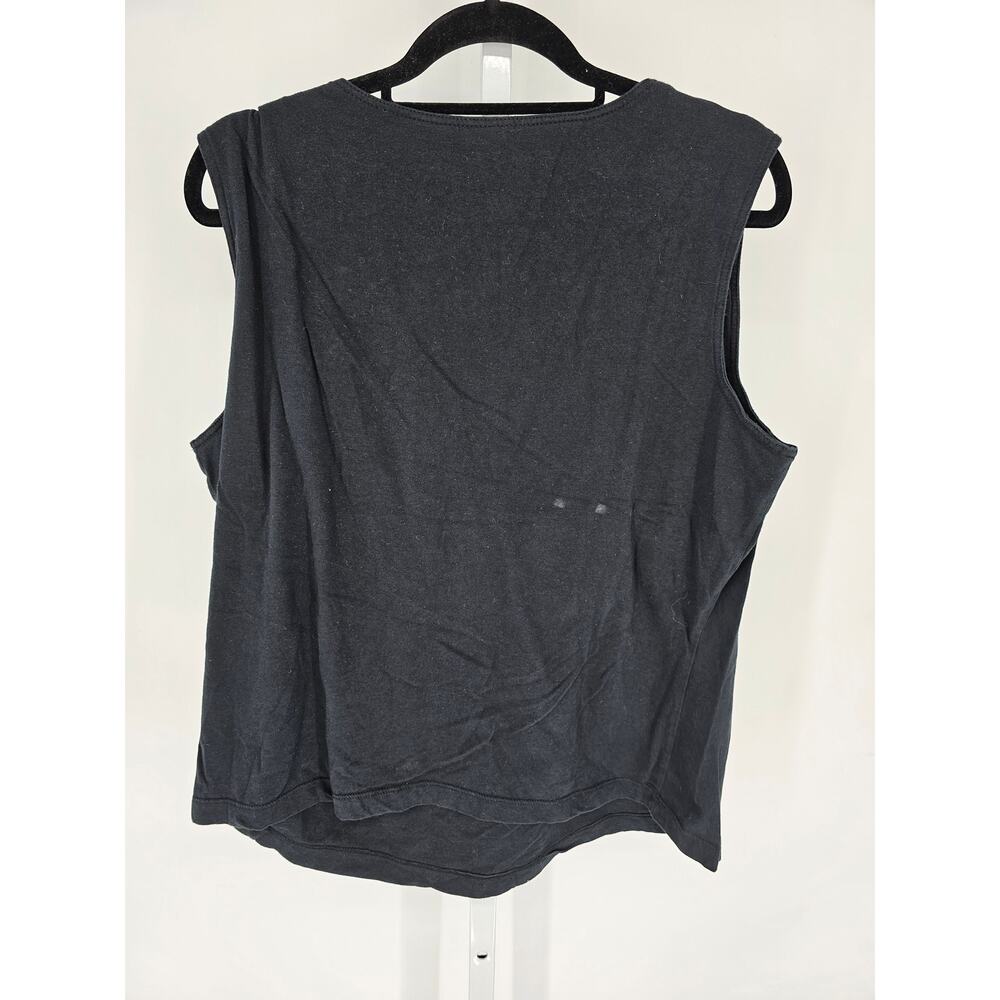 Casual Living womens Sz 1X V Neck Tank Top Black Cotton Blend - Picture 3 of 3